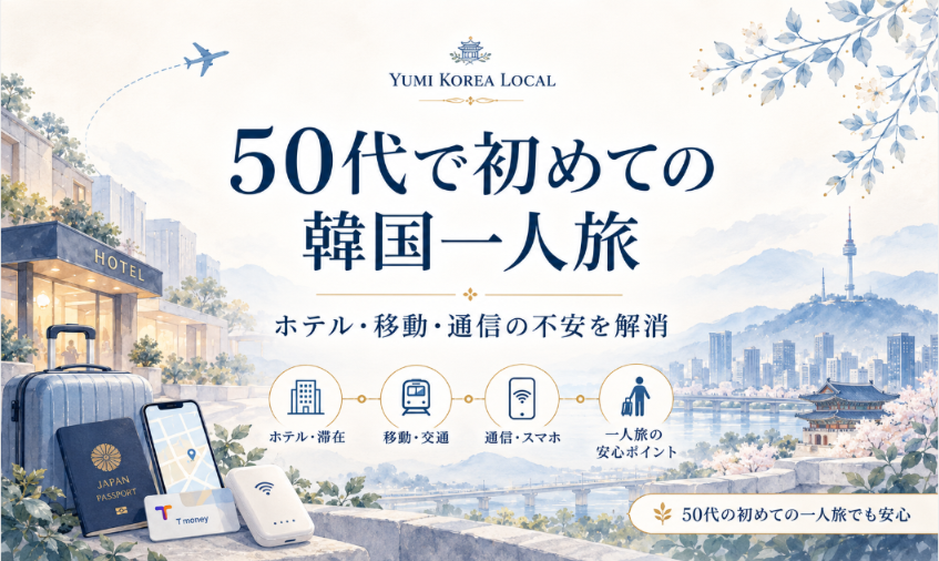 50代で初めての韓国一人旅｜ホテル・移動・通信の不安を解消