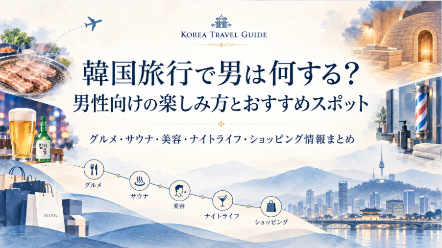 韓国旅行で男は何する？男性向けの楽しみ方とおすすめスポット