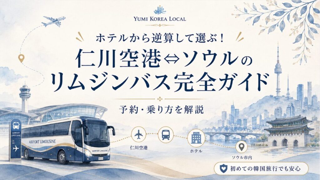ホテルから逆算して選ぶ！仁川空港⇔ソウルのリムジンバス完全ガイド｜予約・乗り方を解説