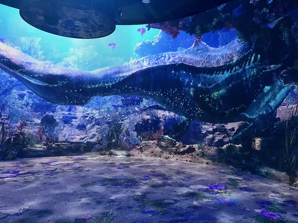 インスパイアホテルのLe Spaceでクジラが泳ぐ海中デジタルアート