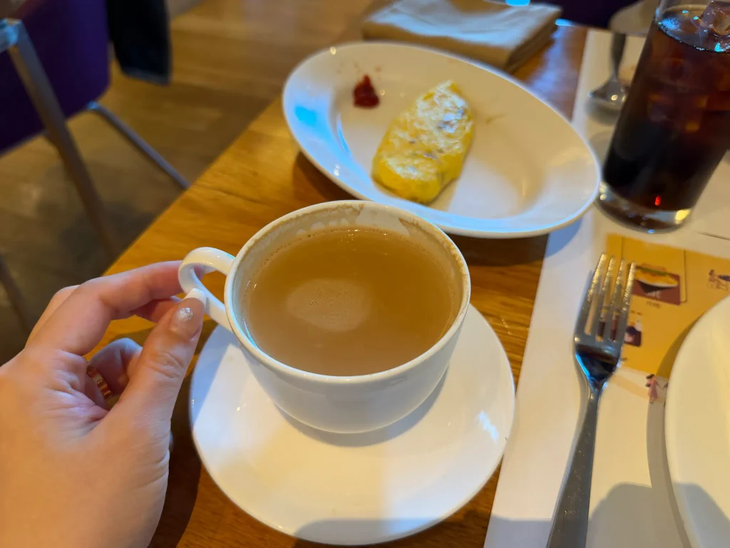 グランドハイアット仁川の朝食でいただいたコーヒーと卵料理