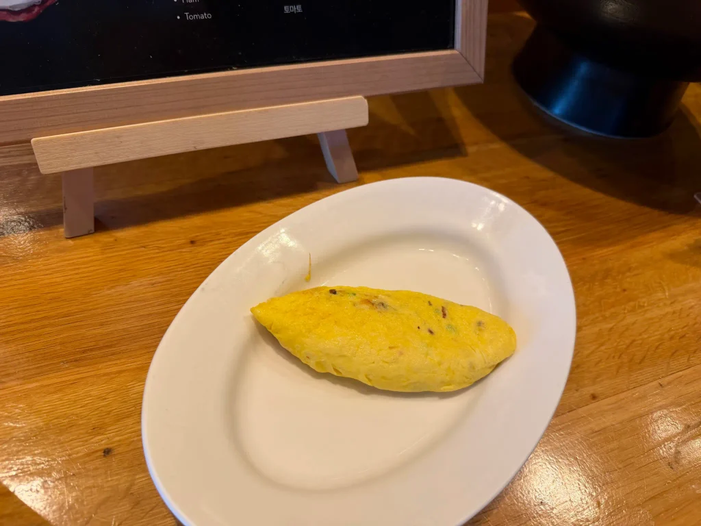 グランドハイアット仁川の朝食で提供されたオムレツ