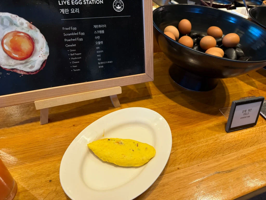 グランドハイアット仁川の朝食で卵料理を注文できるエッグステーション