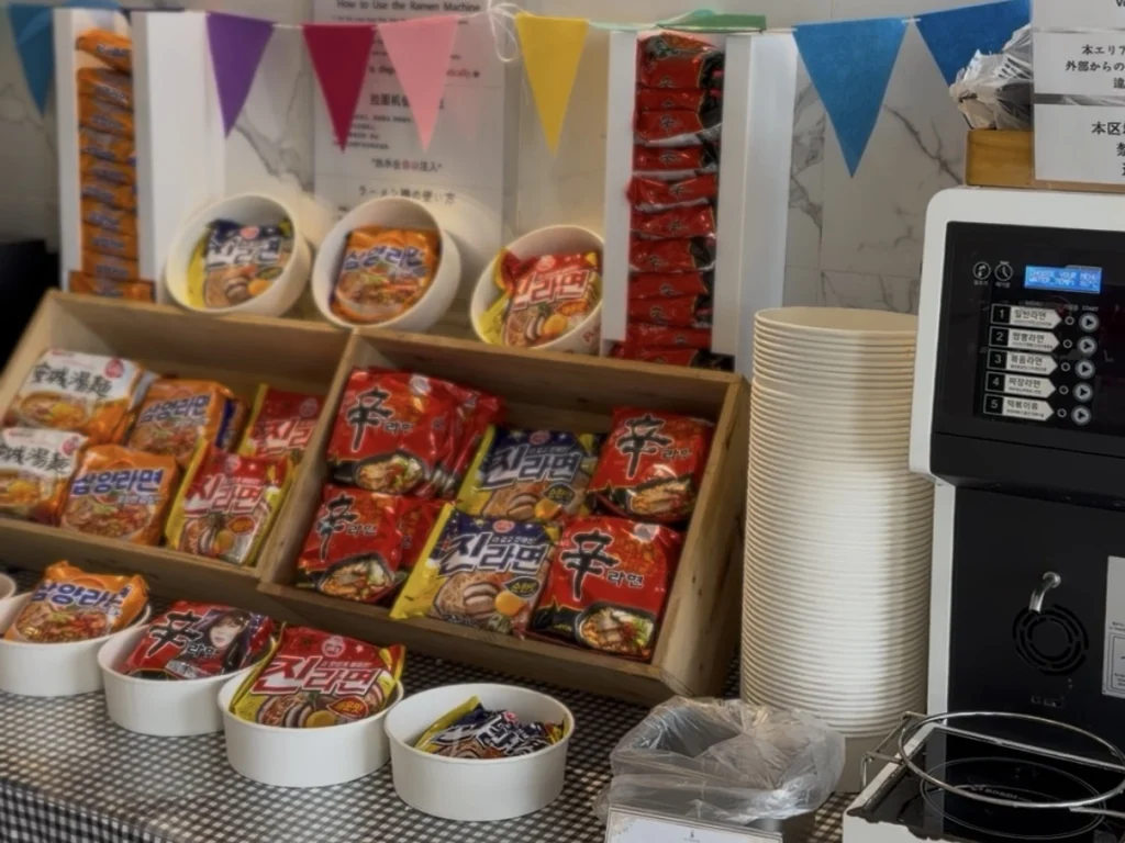 JKブロッサムホテルで漢江ラーメンを作れる専用調理機
