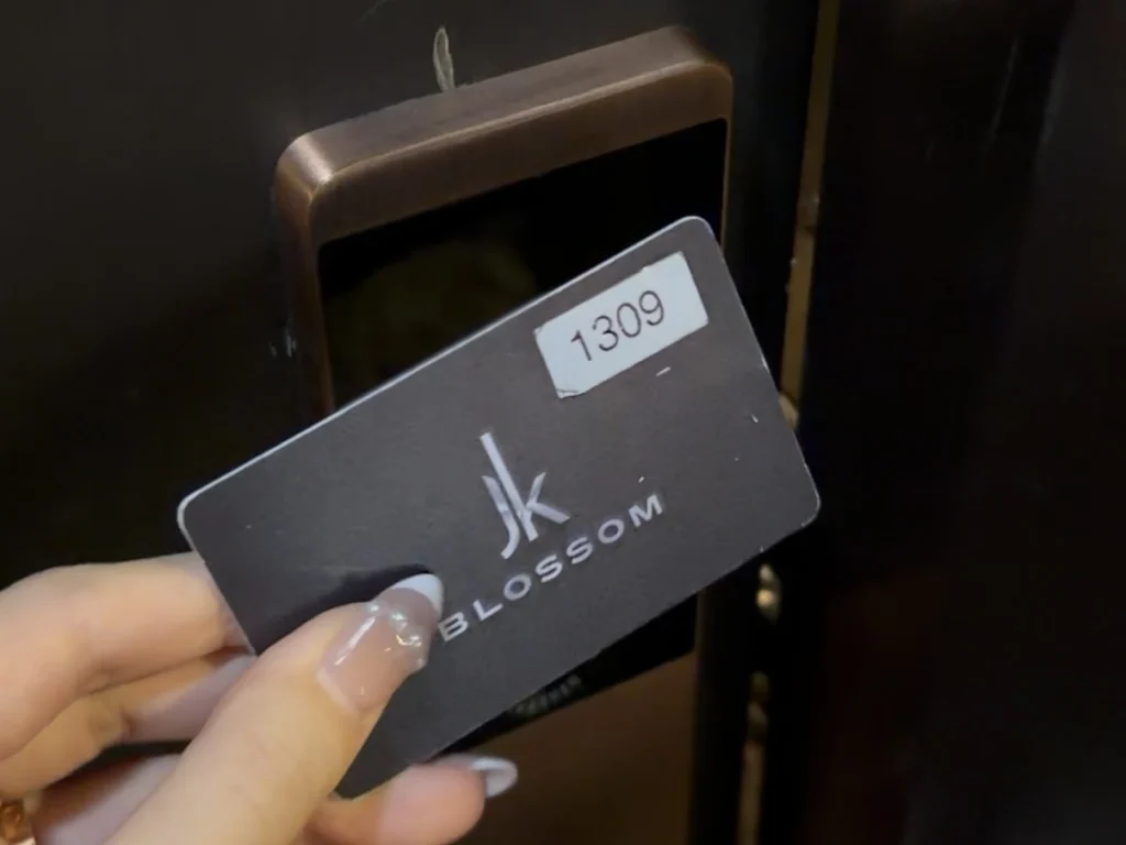 JKブロッサムホテルの宿泊時に使用した客室カードキー